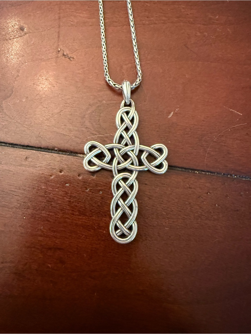 Brighton Silver Celtic Knot Cross Necklace